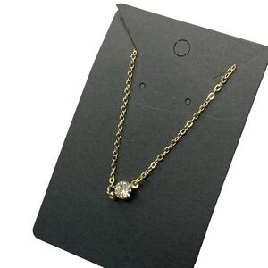 Simple gold diamond necklace